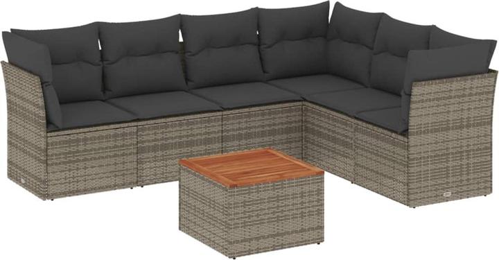 Produktbild VidaXL Gartenmöbel Sofa Garnitur Gartengarnitur Garten Sitzgruppe 7-tlg. Beige