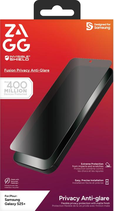 Image du produit Zagg Fusion Privacy Anti-Glare (1 pièce(s), Samsung Galaxy S25+)