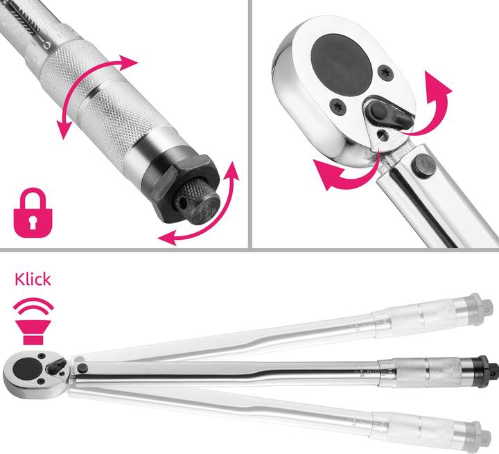 Produktbild tectake Drehmomentschlüssel Set (1/2", 28 Nm, 210 Nm)