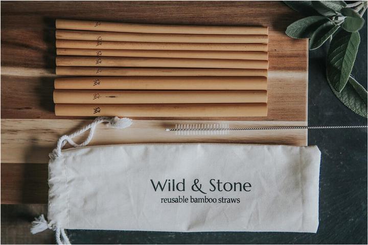 Produktbild Wild & Stone Bambus Trinkhalme, wiederverwendbar, 10er Pack (10 x)