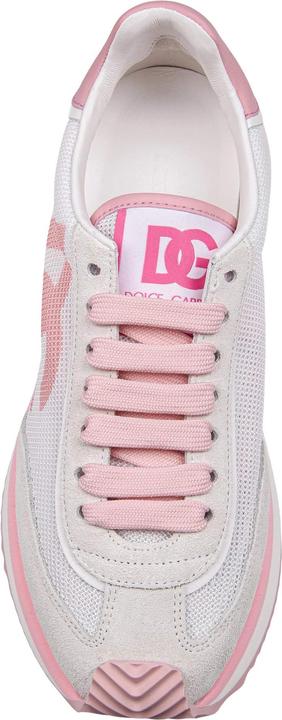 Actual product image Dolce & Gabbana dragon sneakers in mixed materials white and pink color (41)