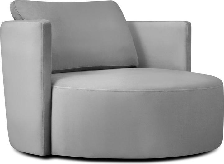 Image du produit Micadoni Fauteuil Pivotant en Velours, "Bliss", 1 Place, 92x92x75 Fabriqué en Europe