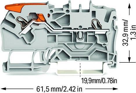 Actual product image Wago Feed-through terminal block 5.20 mm Push-
