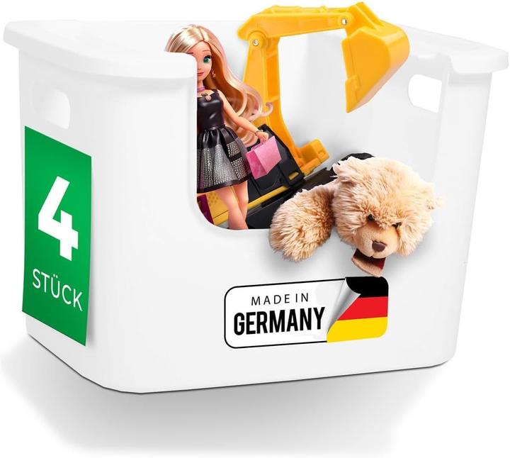 Image du produit Novaliv 4x Aufbewahrungsbox Bad Organizer Kleiderschrank Schubladen Ordnungssystem Weiss Wohnmobil Sc (35 x 25 x 25 cm)
