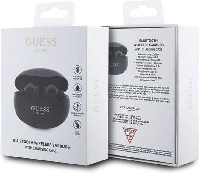 Produktbild Guess słuchawki Bluetooth GUTWST50EK TWS + stacja dokująca czarny/black Classic EST (6 h, Kabellos)