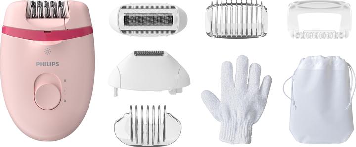 Immagine prodotto Philips Epilatore compatto con filo BRE285/00 Satinelle Essential Baltas/Rožinė, con filo