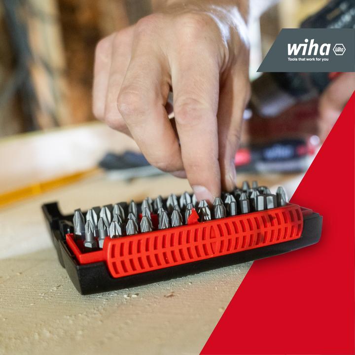 Produktbild Wiha Bit Set Collector Standard 25 mm 61-tlg. 1/4" C6,3 I in Box (4.5, 5.5, 6, 8 mm)