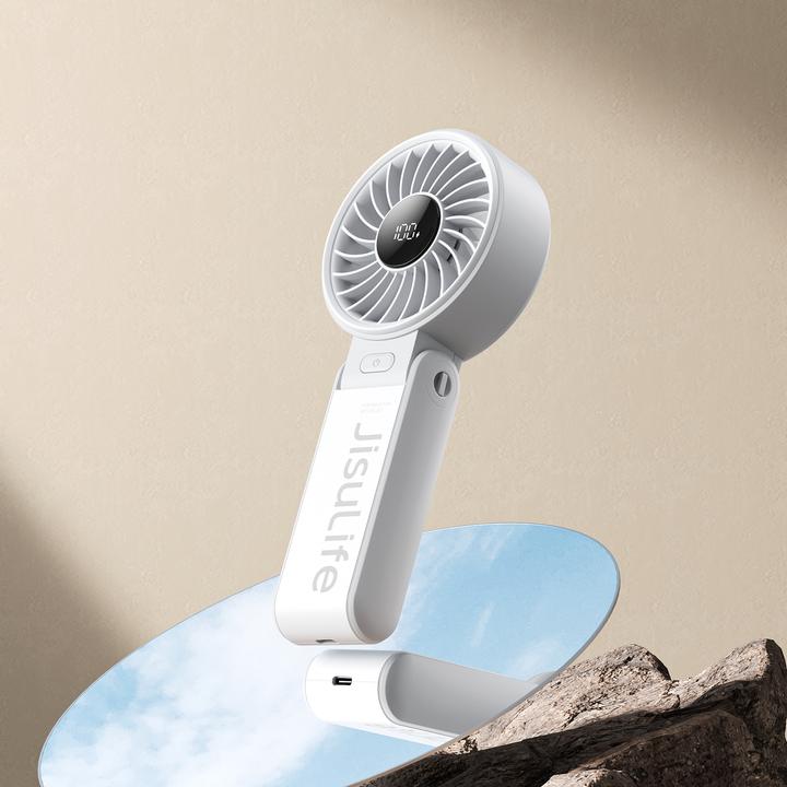 Actual product image Jisulife Handheld Fan Life7 (5000mAh) white