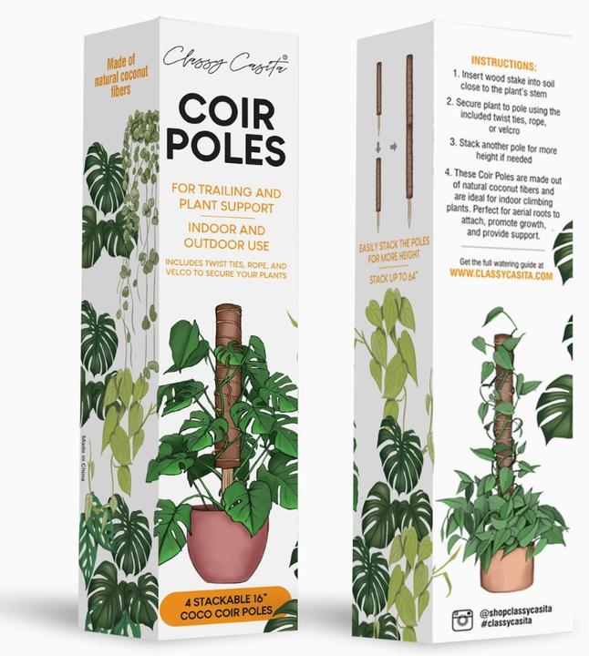 Image du produit Classy Casita Tiges de coco Supports pour plantes grimpantes (160 cm)