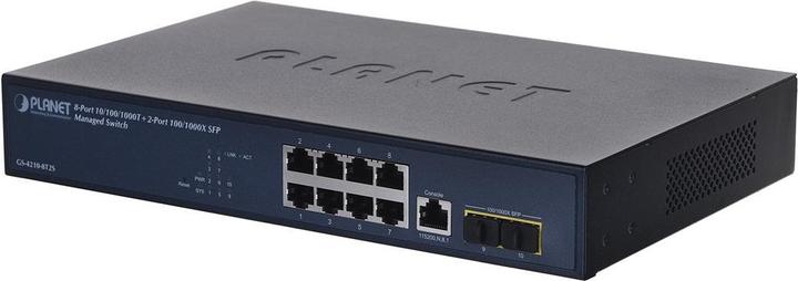 Immagine prodotto Planet 10/100/1000T + 2 porte gestite L2/L4 Gigabit Ethernet (10/100/1000) 1U Blu (10 Porti)