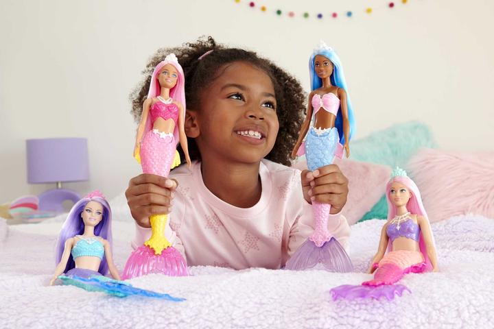 Actual product image Barbie Dreamtopia mermaid doll (curvy, pink hair), toys from 3 years old