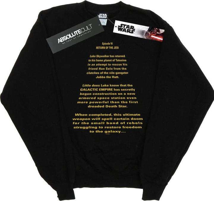 Actual product image Star Wars Mens Return Of The Jedi Opening Crawl Sweatshirt (4XL)