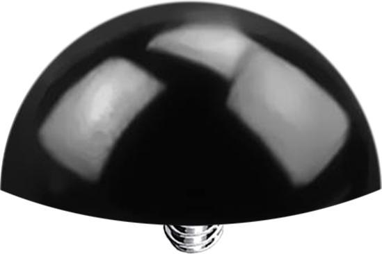Star Piercing Dermal Anchor Halbrund schwarz (ohne Messing, Chirurgenstahl 316L)