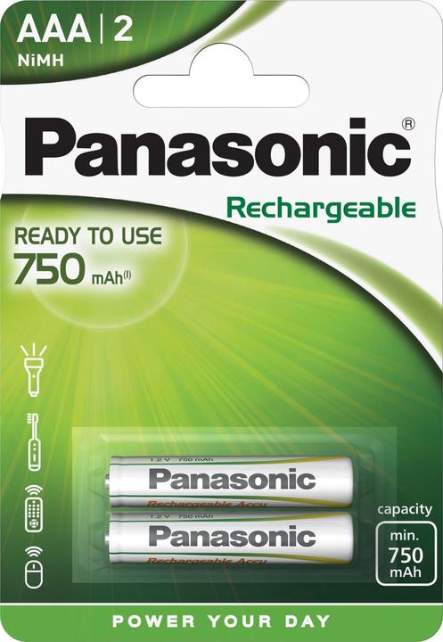 Image du produit Panasonic Rechargeable (1 pcs, AAA, 750 mAh)