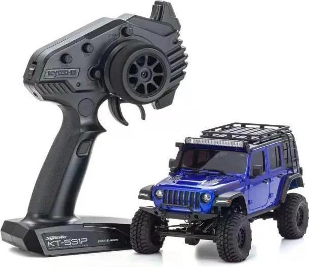 Actual product image Kyosho Scale Crawler Mini-Z Jeep Wrangler Rubicon, Blue 1:24, ARTR (RTR Ready-to-Run)