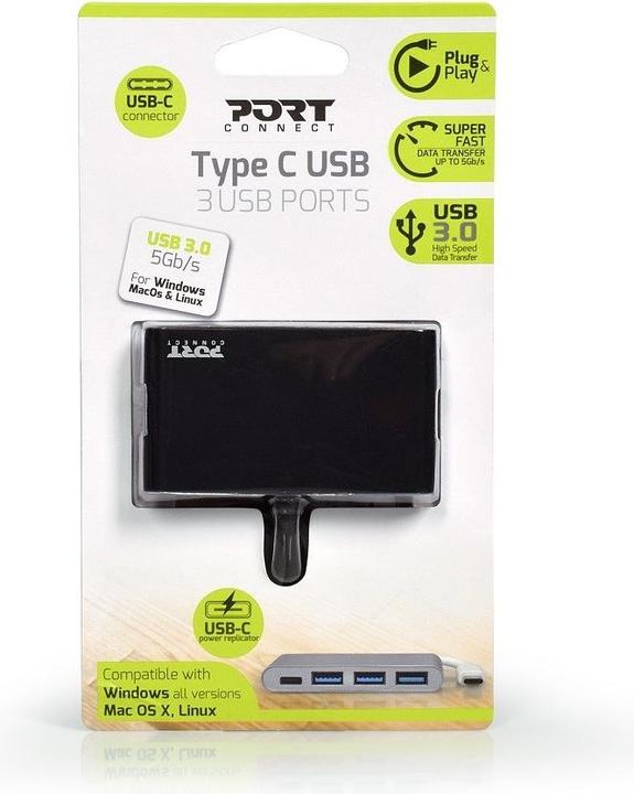Image du produit Port Designs Hub USB-C (USB-C, 3 Ports)