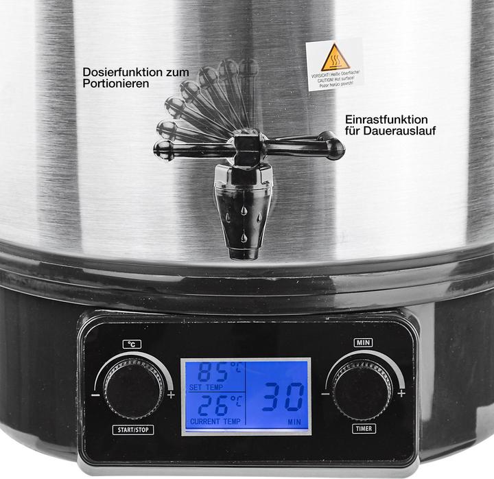 Produktbild Dema Edelstahl Einkochtopf Einkochautomat 2000W 27 l (27 l)