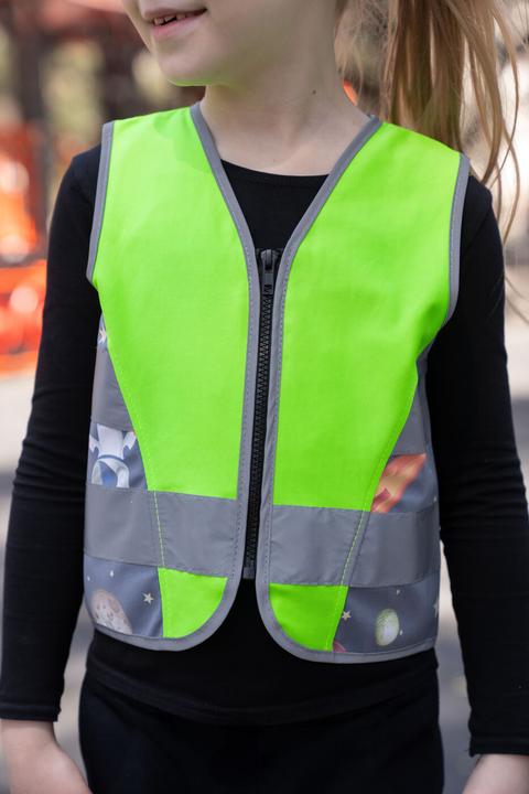 Image du produit Korntex Gilet de sécurité enfant Action "Aerospace" - CO2 Neutral - Vert fluo/UFO - XXS (XXS)