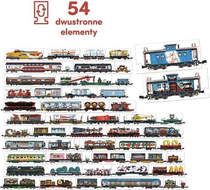 Immagine prodotto Czuczu Puzzle bifacciale - Treni (5 pezzi)