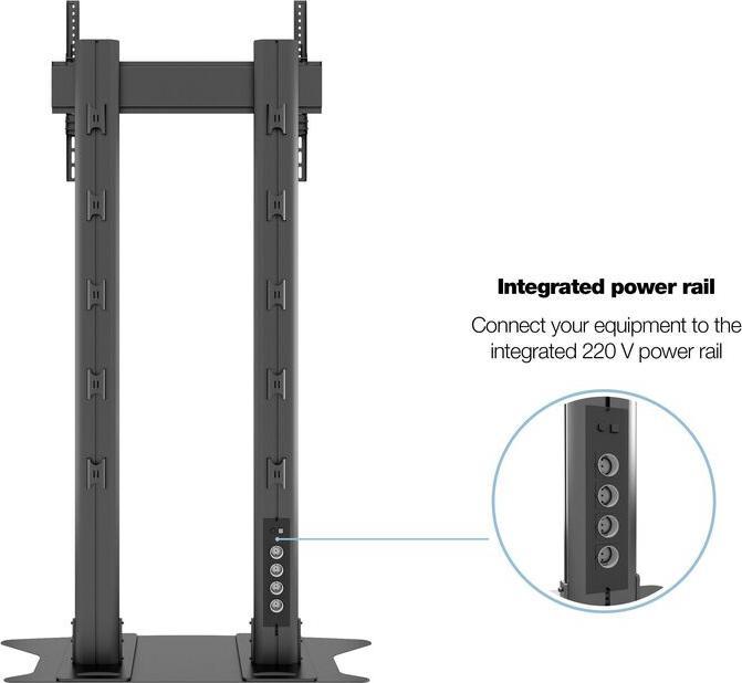 Immagine prodotto Multibrackets M Public Display Stand 210 Dual Pillar Floorbase Black (Specifiche del dispositivo, 110", 125 kg)