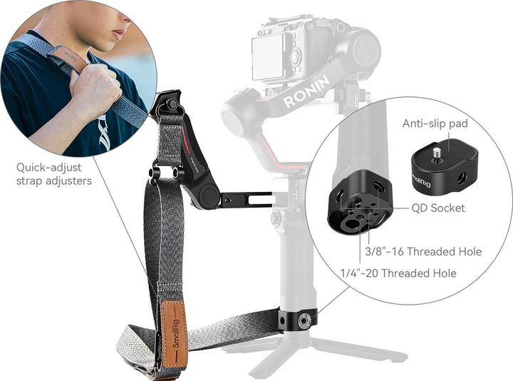 Actual product image SmallRig Weight-Reducing Sling Handgrip Kit (Gimbal handle)