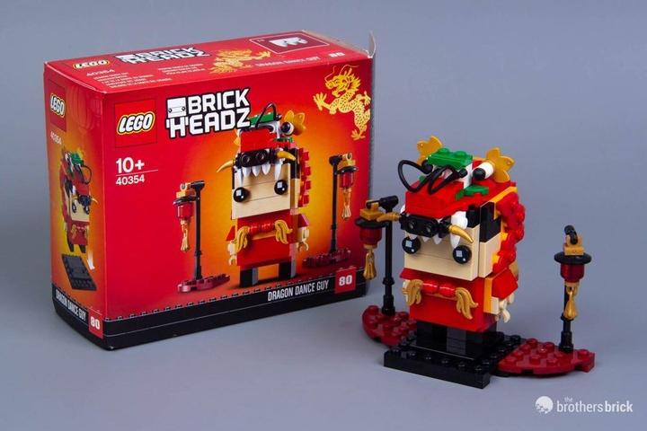 Actual product image LEGO BrickHeadz Dragon DanceMan (40354, LEGO Brickheadz)