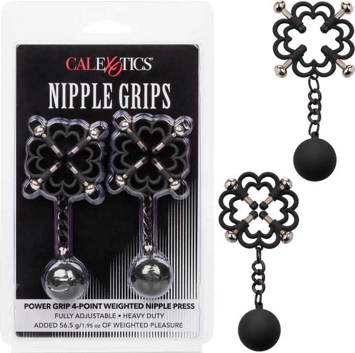 Actual product image CalExotics Nipple Grips Power Grip 4-Point Weighted Nipple Press