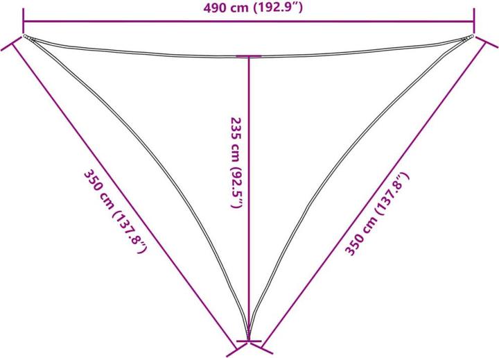 Produktbild VidaXL Sonnensegel (350 x 350 x 490 cm)