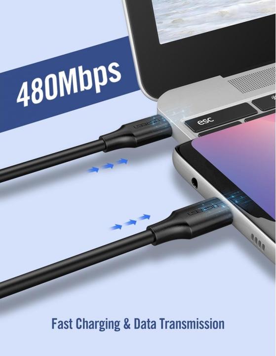 Image du produit Ugreen USB-C Power Delivery QC 3.0 20V 3A 60W (2 m, USB 2.0)