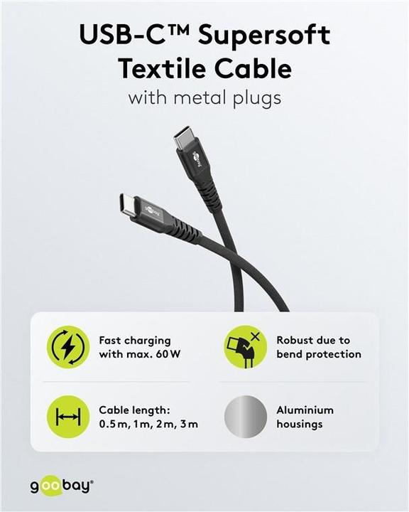 Actual product image Goobay 73953 (1 m, USB 2.0, 60 W)