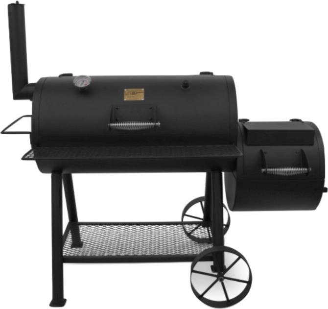 Char Broil Smoker Oklahoma Joe steel black incl. lid, lid thermometer, grill grate, tray, ace