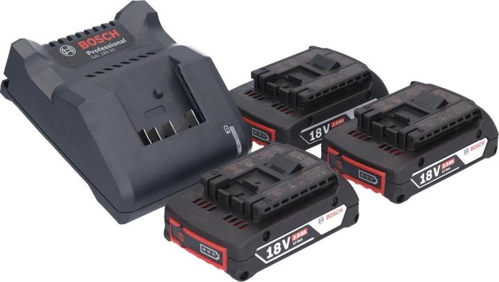 Actual product image Bosch Professional Bosch GAL 18V-20 Charger 10.8 - 18V - 2A + 3x Batteries GBA 18V - 2.0Ah (1600Z00036) (2607226281) (18 V)