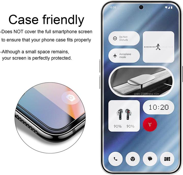 Produktbild Cadorabo Display Schutzglas Folie für Nothing Phone 2a 3er Pack (3 Stück, Phonemax Rocky 2)
