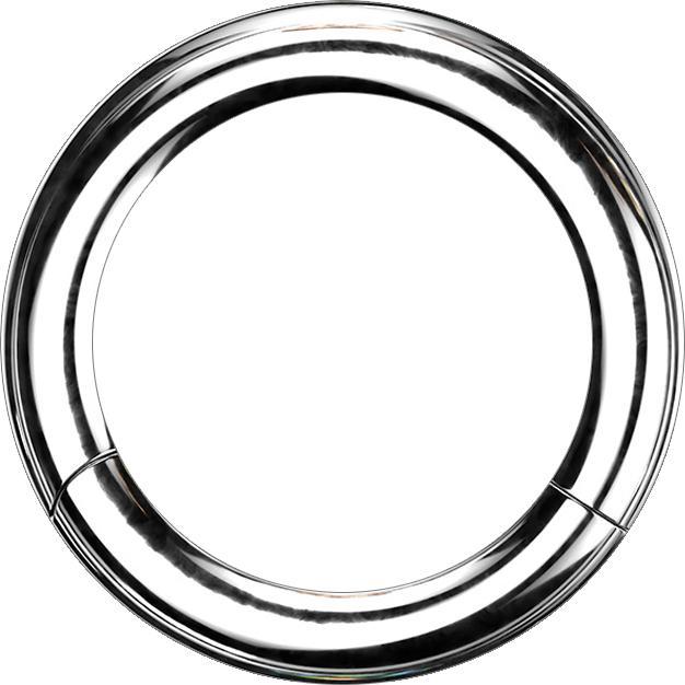 Produktbild Star Piercing Segmentring klappbar silber (ohne Messing, Chirurgenstahl 316L)