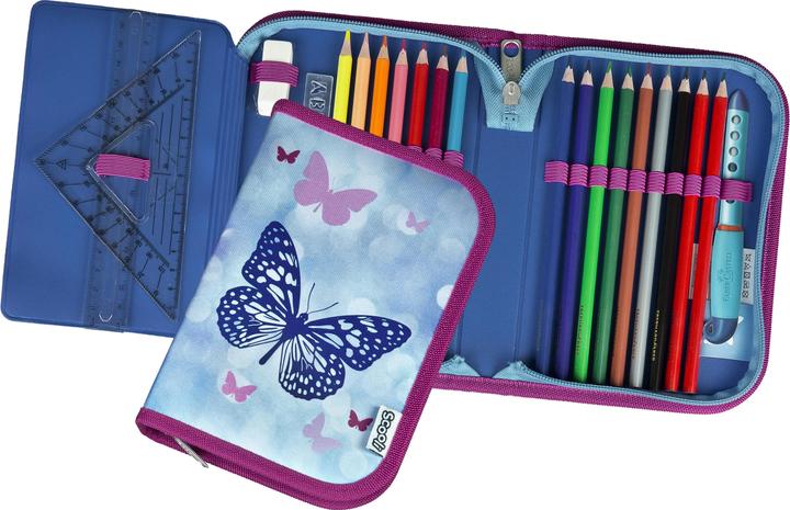 Produktbild Scooli Etui gefüllt Schmetterling