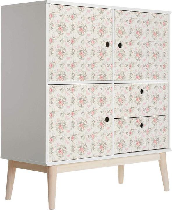 Produktbild Trenddeko Rosen und Schmetterlinge (100 x 200 cm)