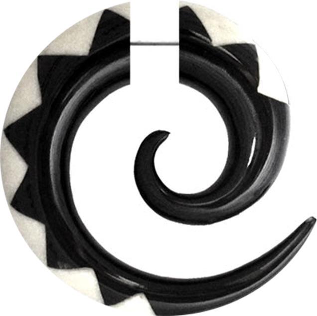 Produktbild Star Piercing Fake Spirale aus Horn dreiecke aus Knochen (ohne Messing, Organisch, Mineralisch)