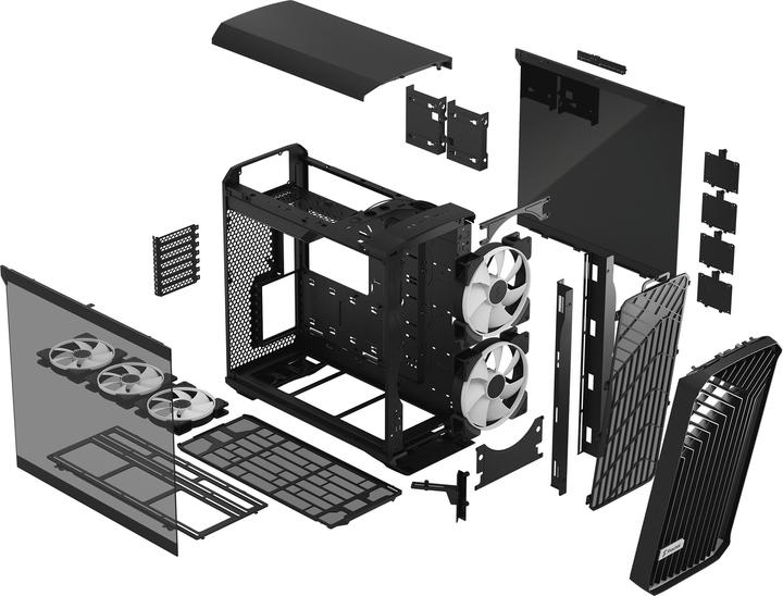Actual product image Fractal Torrent RGB Black TG Light (SSI CEB, ATX, E-ATX, mATX, ITX, SSI EEB)
