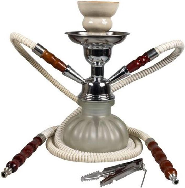 Kulu Sahbi Shisha 24 cm Two Hoses White (24 cm)