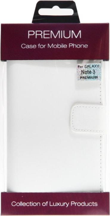 Productafbeelding OEM Slank lederen boekhoesje Galaxy Note 3 - wit 4250710547326 (Samsung Galaxy Note 3)
