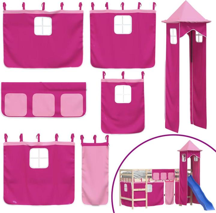 Immagine prodotto VidaXL Tende per letto a soppalco con torre Poliestere blu, colore