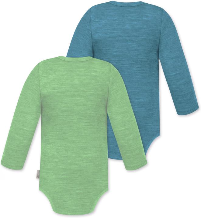 Produktbild Normani 2er Pack Baby Merino Langarmbody „Tuai" - 9401 (68)