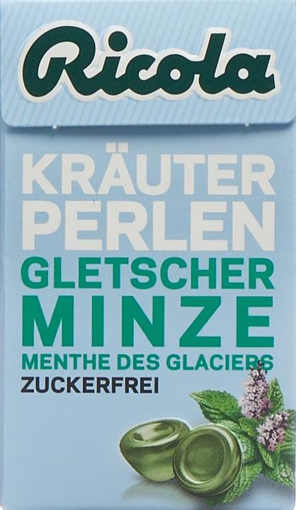 Actual product image Ricola Herbs pearls glacier mint without sugar (25g) (25 Piece)