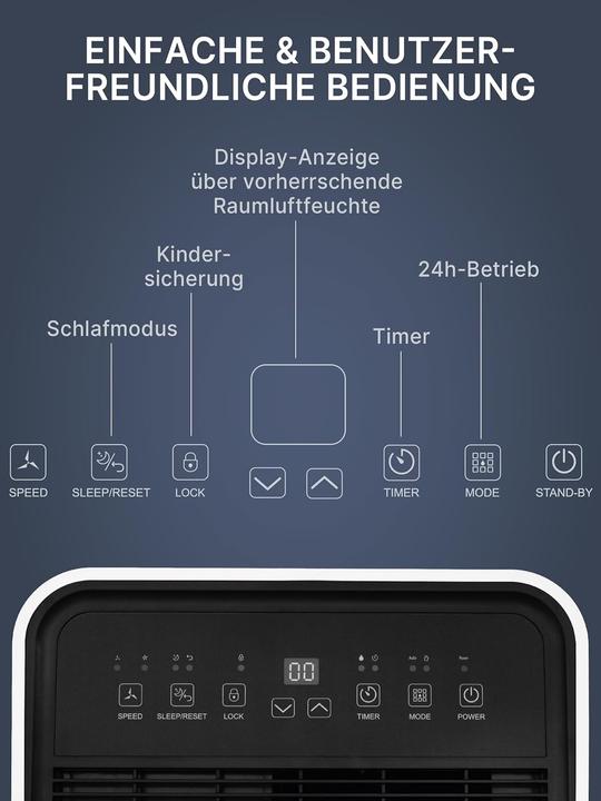 Produktbild Comedes Luftentfeuchter Comedes Demecto 30 Eco, Wifi, bis 50m², 25 Liter/Tag (50 m², 25 l/24h)