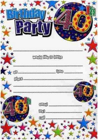 Produktbild Simon Elvin Einladungen zum 40. Geburtstag (20er Pack) (20 Stk.)