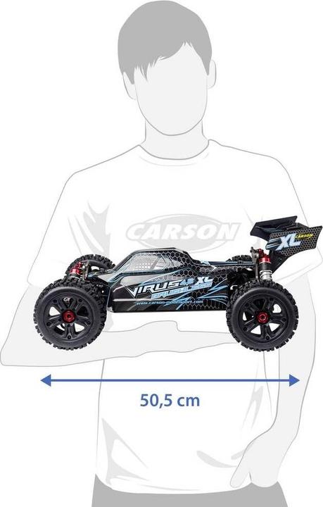 Produktbild Carson 1:8 Virus 4.2 XL 100% RTR schwarz/türkis (RTR Ready-to-Run)