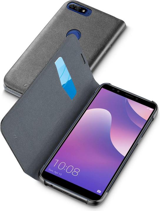 Produktbild Cellularline BOOKY718K Booklet Passend für: Huawei Y7 (2018) Schwarz (Huawei Y7 (2018), Honor 7c, Huawei Y7 Prime (2018))