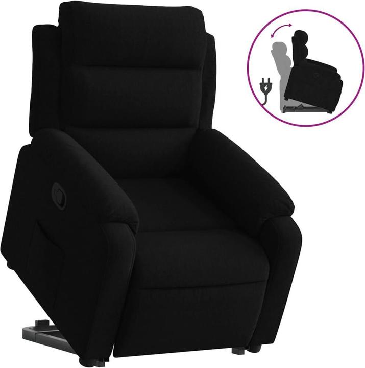 Produktbild VidaXL Relaxsessel Aufstehhilfe Sessel Fernsehsessel Liegesessel Schwarz Samt