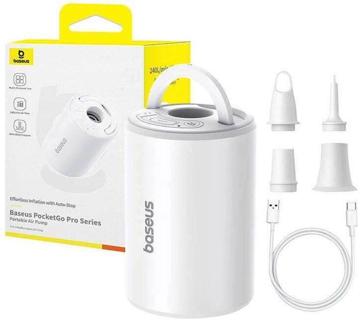 Productafbeelding Baseus PocketGo Pro-serie draagbare luchtpomp Stellar Wit (Extra vulling)