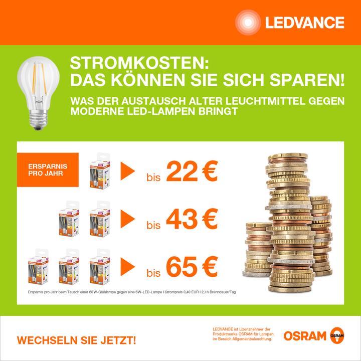 Immagine prodotto Osram Filamento Led Classic A (E27, 4 W, 840 lm, 1 x, A)